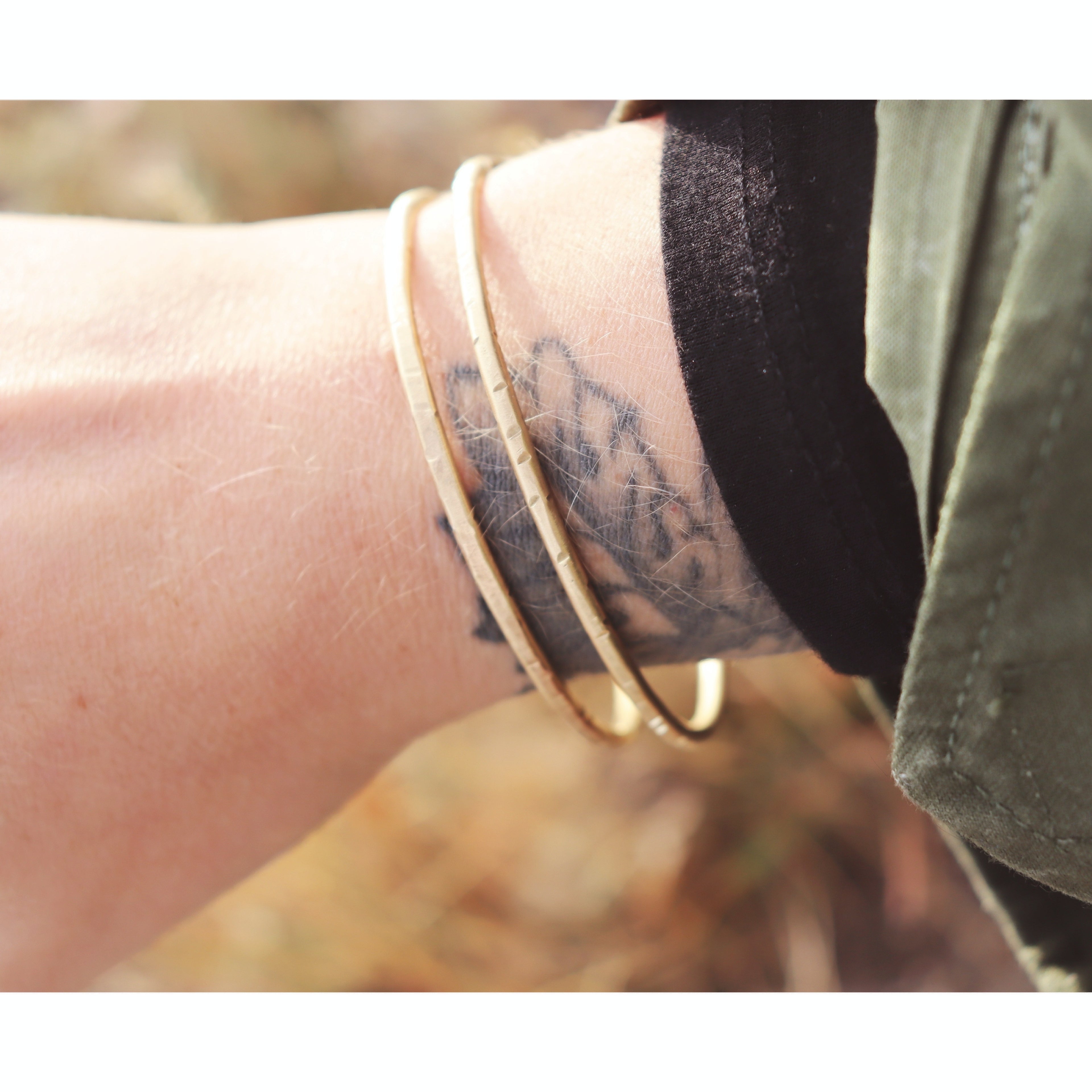 Textured Brass Bangles