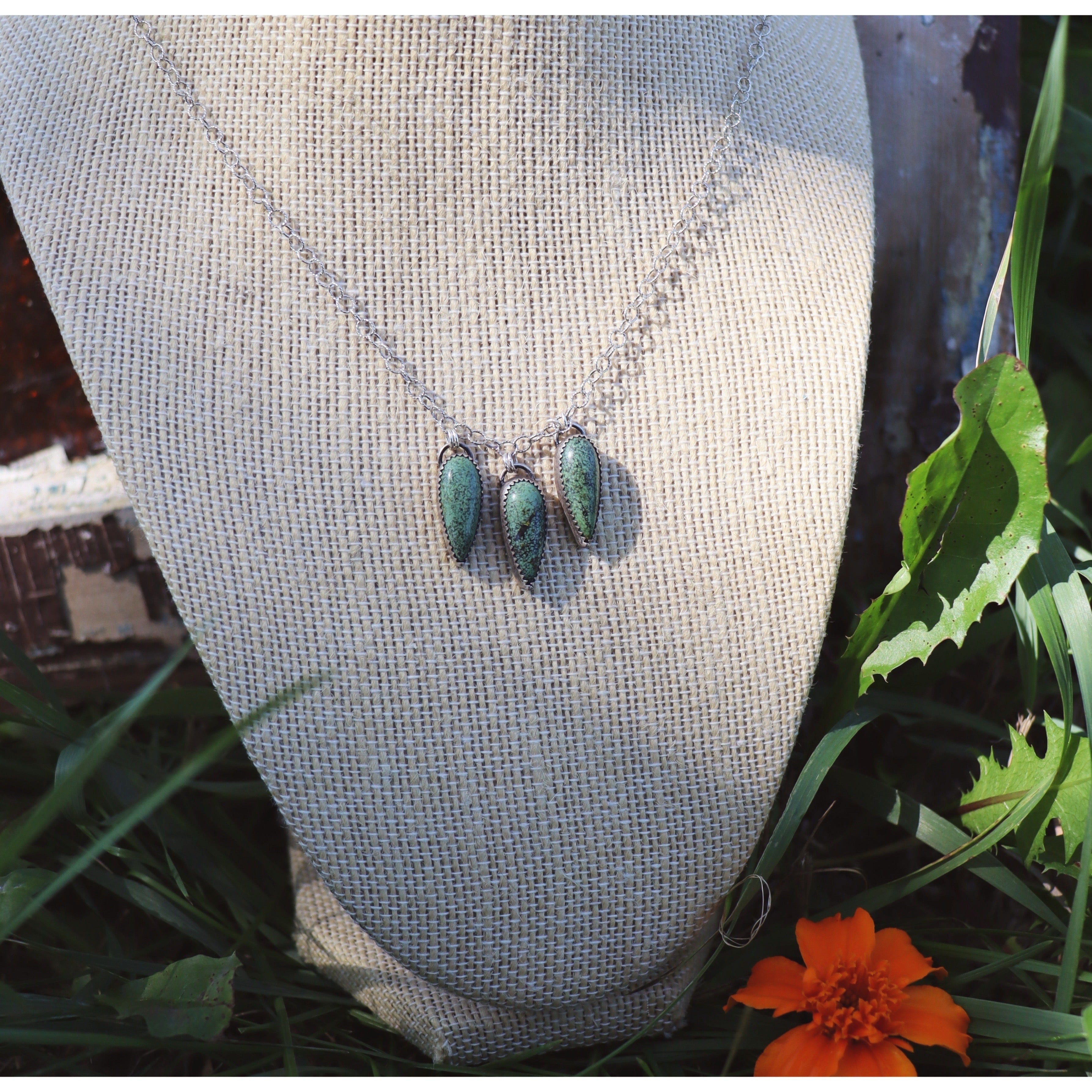 Three Turquoise Teardrops