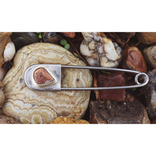 Load image into Gallery viewer, Copper on Brass Safety Pin
