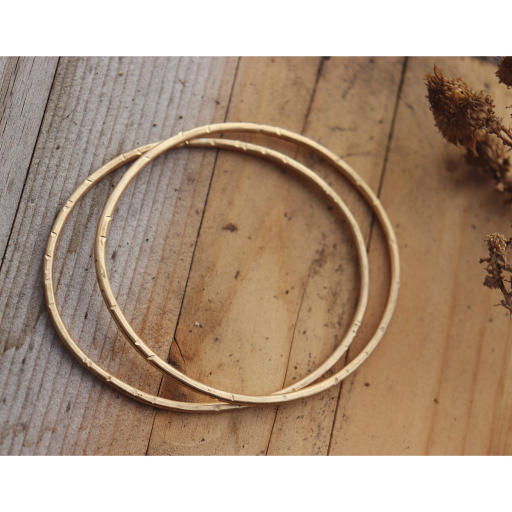 Textured Brass Bangles