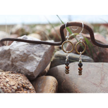 Load image into Gallery viewer, Brass Circles And Turquoise