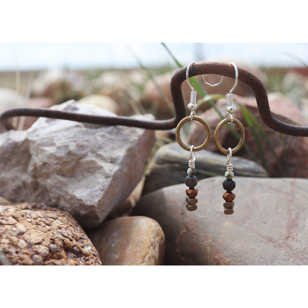Brass Circles And Turquoise