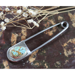Turquoise Safety Pin