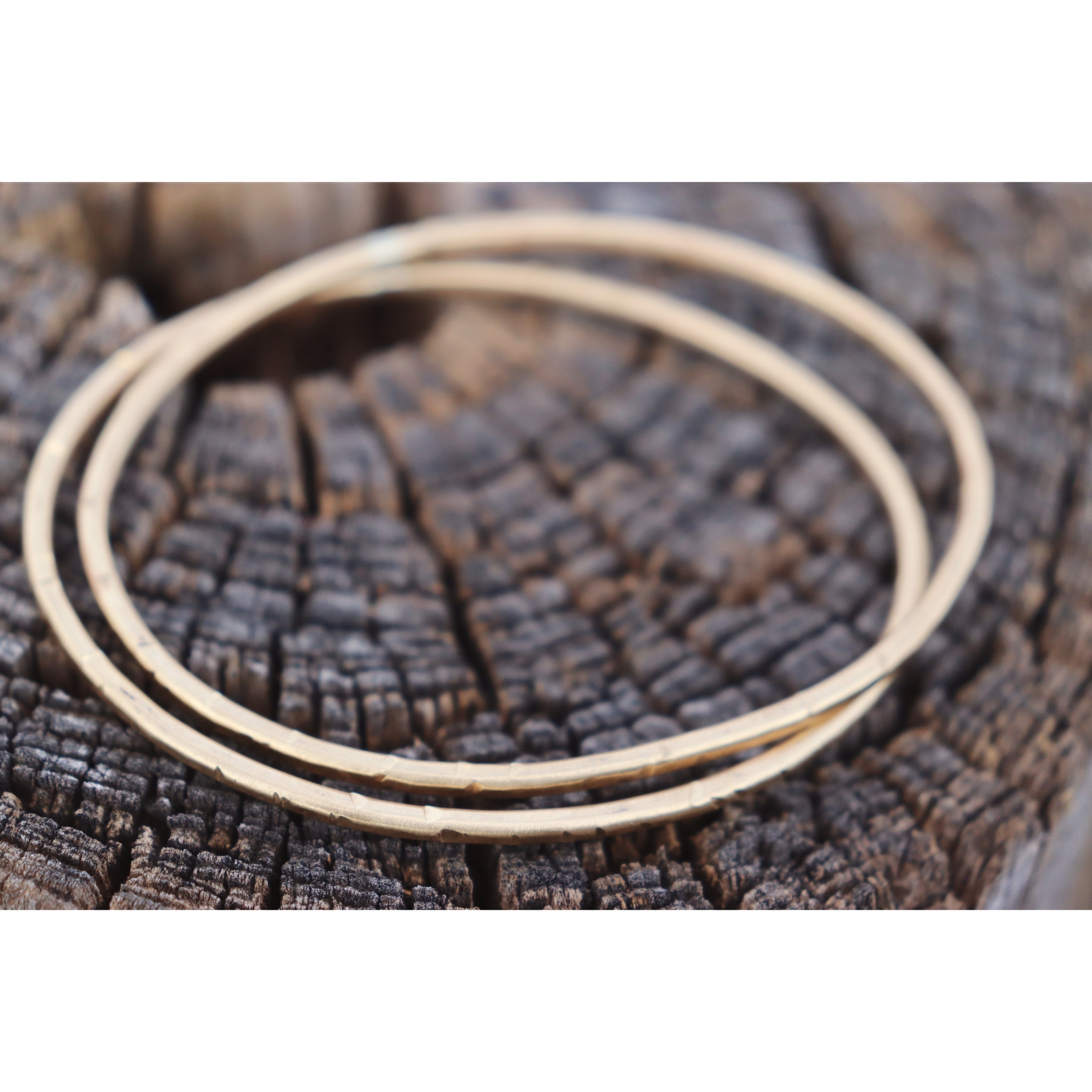 Textured Brass Bangles