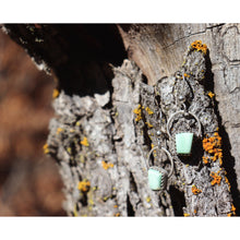 Load image into Gallery viewer, Tiny turquoise hoops