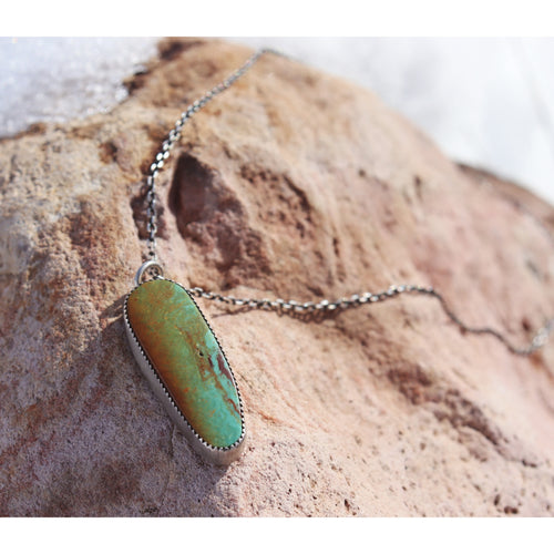 Long turquoise necklace