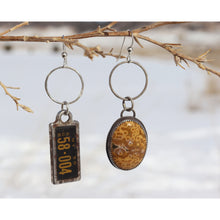 Load image into Gallery viewer, 1950 NY and ocean jasper earrings